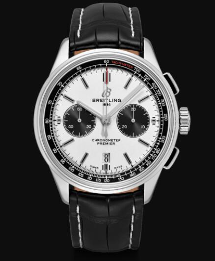 Review Breitling Premier B01 Chronograph 42 Stainless Steel - Silver Replica Watch AB0118221G1P1 - Click Image to Close