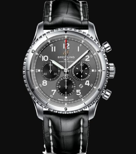 Review Breitling Aviator 8 B01 Chronograph 43 Stainless Steel - Anthracite Replica Watch AB0119131B1P2 - Click Image to Close