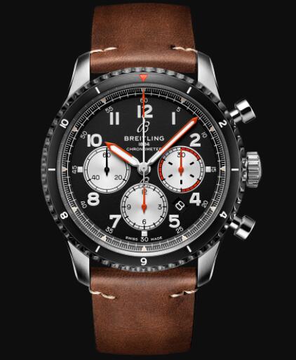 Review Breitling Aviator 8 B01 Chronograph 43 Mosquito Stainless Steel - Black Replica Watch AB01194A1B1X1 - Click Image to Close