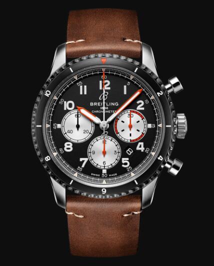 Review Breitling Aviator 8 B01 Chronograph 43 Mosquito Stainless Steel - Black Replica Watch AB01194A1B1X2