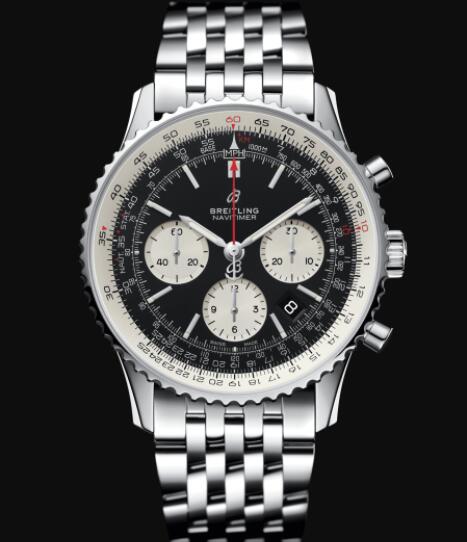 Review Breitling Navitimer B01 Chronograph 43 Stainless Steel - Black Replica Watch AB0121211B1A1 - Click Image to Close