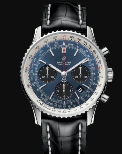 Review Breitling Navitimer 1 B01 Chronograph 43 Blue Dial Men Replica Watch AB0121211C1P1 - Click Image to Close