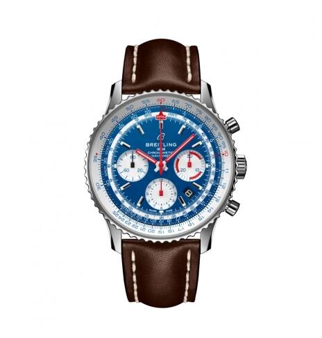 Review Breitling Navitimer 1 B01 Chronograph 43 Stainless Steel Airline Editions American Airlines Calf Pin Replica Watch AB0121A31C1X1 - Click Image to Close