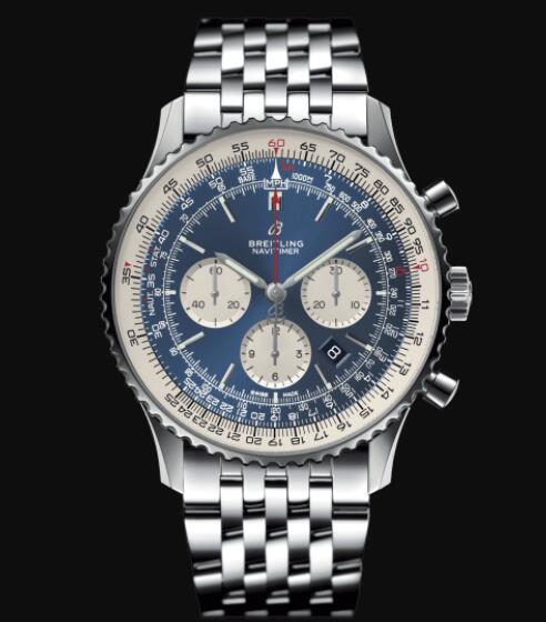 Review Breitling Navitimer B01 Chronograph 46 Stainless Steel - Blue Replica Watch AB0127211C1A1
