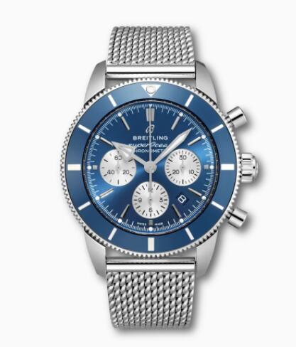 Review Breitling Superocean Heritage B01 Chronograph 44 Stainless Steel Blue Replica Watch AB0162161C1A1