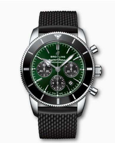 Review Breitling Superocean Heritage B01 Chronograph 44 Limited Edition Stainless Steel Green AB01621A1L1S1 Replica Watch