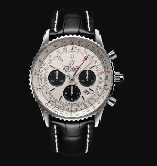 Review Breitling Navitimer B03 Chronograph Rattrapante 45 Stainless Steel Replica Watch AB0311211G1P2 - Click Image to Close