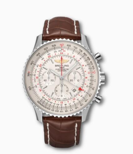 Review Replica Breitling Navitimer B04 Chronograph GMT 48 Stainless Steel Silver AB0441211G1P1 Watch