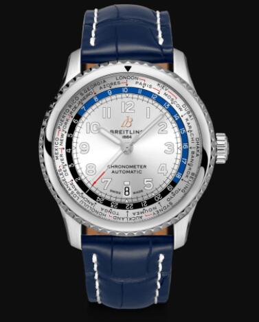 Review Breitling Aviator 8 B35 Automatic Unitime 43 Stainless Steel - Silver Replica Watch AB3521U01G1P2 - Click Image to Close