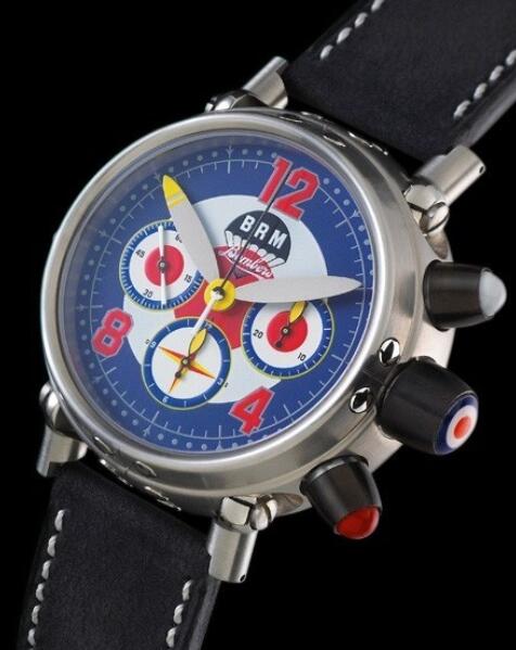 Review Replica B.R.M Bombers Watch Bombers-45-G-UK Brushed Stainless Steel - Leather Strap