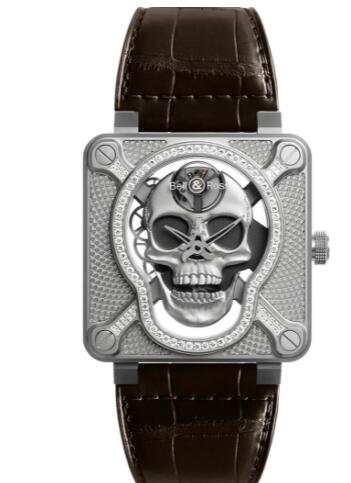 Review Bell and Ross BR 01 Replica Watch BR 01 LAUGHING SKULL LIGHT DIAMOND BR01-SKULL-SK-LGD