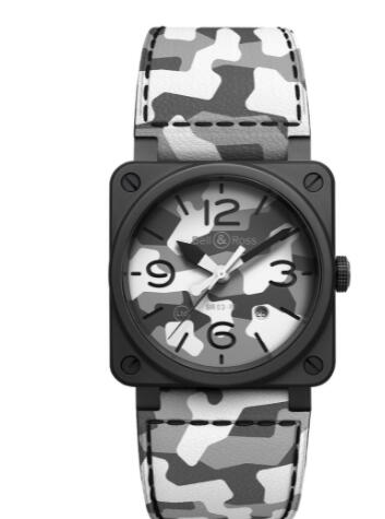 Review Bell and Ross BR 03 Replica Watch BR 03-92 WHITE CAMO BR0392-CG-CE/SCA - Click Image to Close