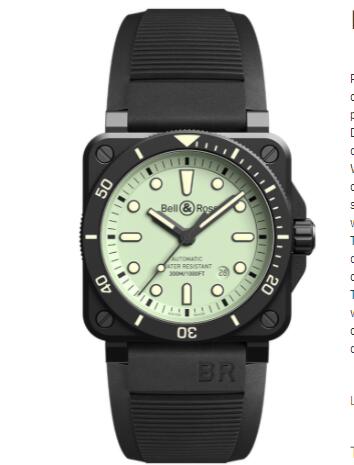 Review Bell and Ross BR 03-92 Diver Replica Watch BR 03-92 DIVER FULL LUM BR0392-D-C5-CE/SRB