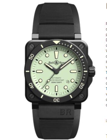 Review Bell and Ross BR 03-92 Diver Replica Watch BR 03-92 DIVER FULL LUM BR0392-D-C5-CE/SRB - Click Image to Close