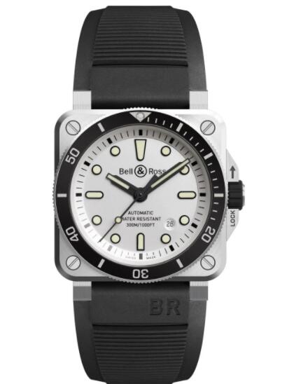 Review Bell and Ross BR 03-92 Diver White Replica Watch BR0392-D-WH-ST/SRB - Click Image to Close