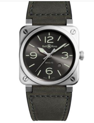 Review Bell and Ross BR 03 Replica Watch BR 03-92 GREY LUM BR0392-GC3-ST/SCA - Click Image to Close