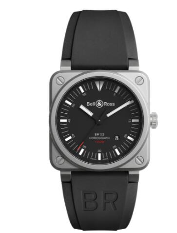 Review Bell and Ross BR 03 Replica Watch BR 03-92 HOROGRAPH BR0392-HOR-BLC/SRB - Click Image to Close