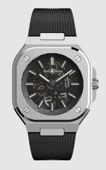 Review Bell and Ross BR 05 Replica Watch BR 05 SKELETON NIGHTLUM BR05A-BL-SK-ST/SRB - Click Image to Close