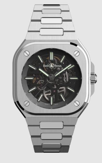 Review Bell and Ross BR 05 Replica Watch BR 05 SKELETON NIGHTLUM BR05A-BL-SK-ST/SST
