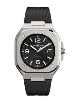 Review Bell and Ross BR 05 Replica Watch BR 05 BLACK STEEL BR05A-BL-ST/SRB - Click Image to Close