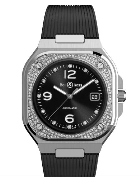 Review Bell and Ross BR 05 Replica Watch BR 05 DIAMOND BR05A-BL-STFLD/SRB - Click Image to Close