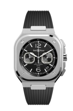 Review Bell and Ross BR 05 Replica Watch BR 05 CHRONO BLACK STEEL BR05C-BL-ST/SRB - Click Image to Close