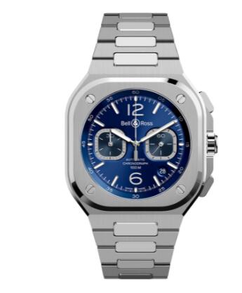 Review Bell and Ross BR 05 Replica Watch BR 05 CHRONO BLUE STEEL BR05C-BU-ST/SST