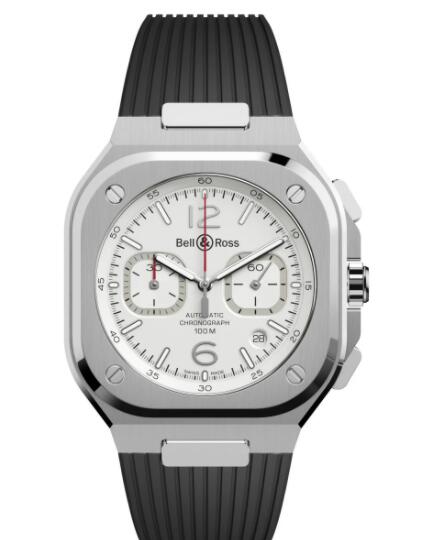 Review Bell and Ross BR 05 Replica Watch BR 05 CHRONO WHITE HAWK BR05C-SI-ST/SRB