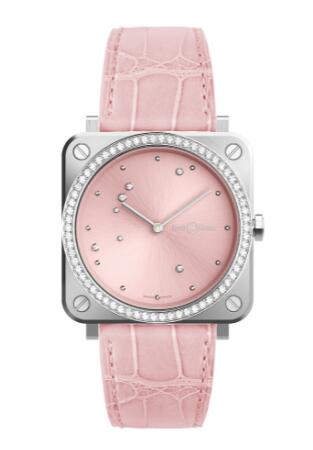 Review Bell and Ross BR S Replica Watch BR S PINK DIAMOND EAGLE DIAMONDS BRS-EP-ST-LGD/SCR - Click Image to Close