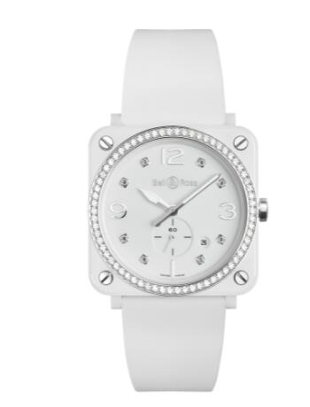 Review Bell and Ross BR S Replica Watch BR S WHITE CERAMIC DIAMONDS BRS-WH-CES-LGD/SRB