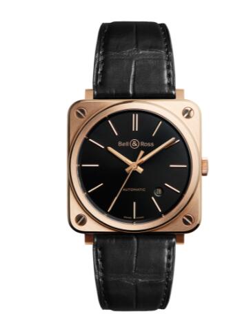 Review Bell and Ross BRS Replica Watch BR S-92 ROSE GOLD BRS92-BL-PG/SCR