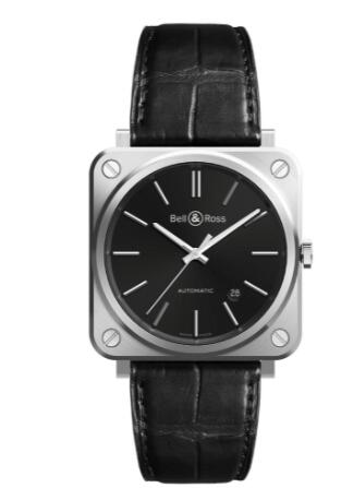 Review Bell and Ross BRS Replica Watch BR S-92 BLACK STEEL BRS92-BLC-ST/SCR - Click Image to Close