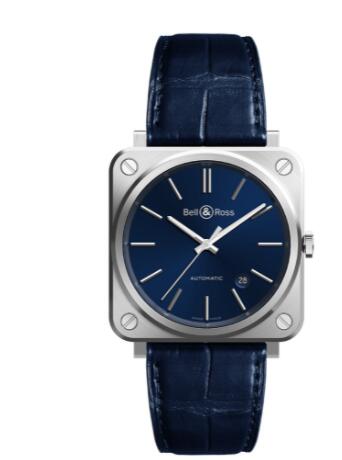 Review Bell and Ross BRS Replica Watch BR S-92 BLUE STEEL BRS92-BLU-ST/SCR - Click Image to Close