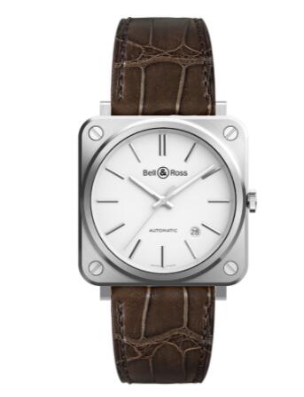 Review Bell and Ross BRS Replica Watch BR S-92 WHITE STEEL BRS92-WH-ST/SCR - Click Image to Close
