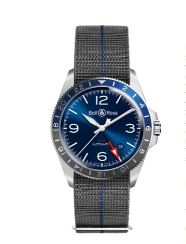 Review Bell and Ross BR V2-93 Replica Watch BR V2-93 GMT BLUE BRV293-BLU-ST/SF - Click Image to Close