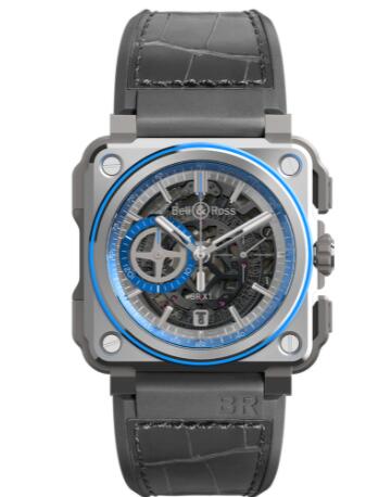 Review Bell and Ross BR X1 Chronograph Replica Watch BR-X1 HYPERSTELLAR BRX1-AL-TI-BLU