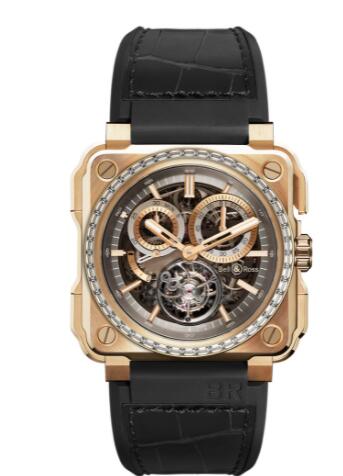 Review Bell and Ross BR X1 Tourbillon Replica Watch BR-X1 TOURBILLON ROSE GOLD DIAMONDS BRX1-CHTB-PG-D - Click Image to Close