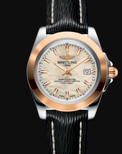 Review Replica Breitling Galactic 32 Sleek Stainless Steel & 18k Rose Gold - Mother-Of-Pearl watch C7133012/A802/208X/A14BA.1 - Click Image to Close