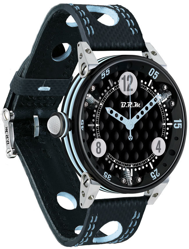 Review Brm Gulf Watch Replica BRM 6-44 Golf Black Dial Light Blue GF6-44-SA-N-ABLC