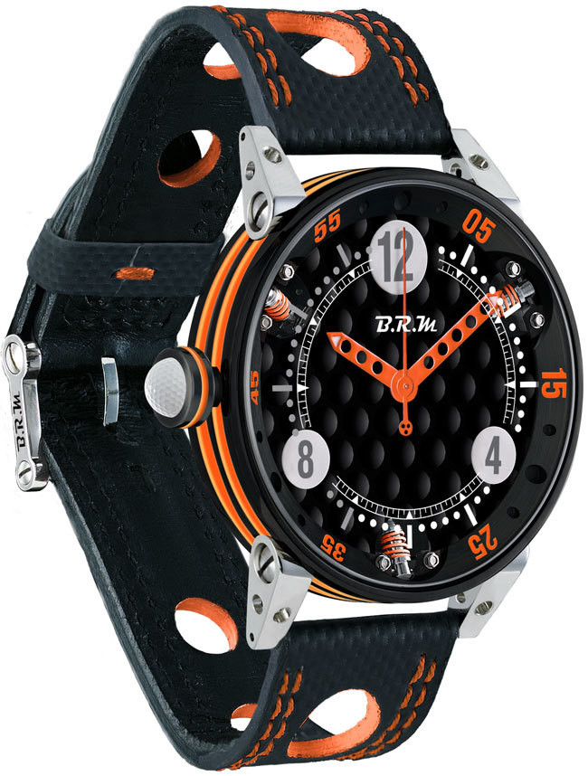 Review Brm Gulf Watch Replica BRM 6-44 Golf Black Dial Orange GF6-44-SA-N-AO