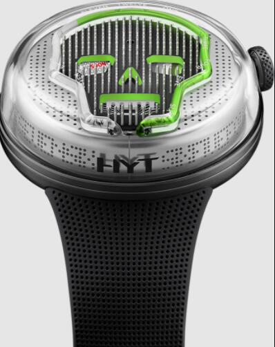 Review HYT SOONOW Green fluid Replica Watch H02235 - Click Image to Close