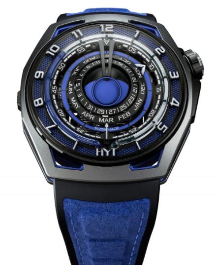 Review HYT Moon Runner SuperNova Blue Replica Watch H02758-A - Click Image to Close