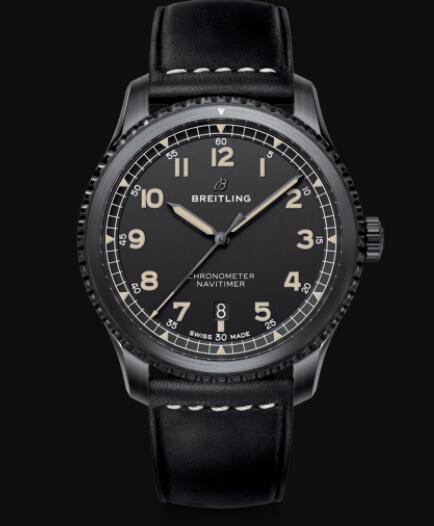 Review Breitling Navitimer 8 Automatic 41 DLC-Coated Stainless Steel - Black Replica Watch M17314101B1X1