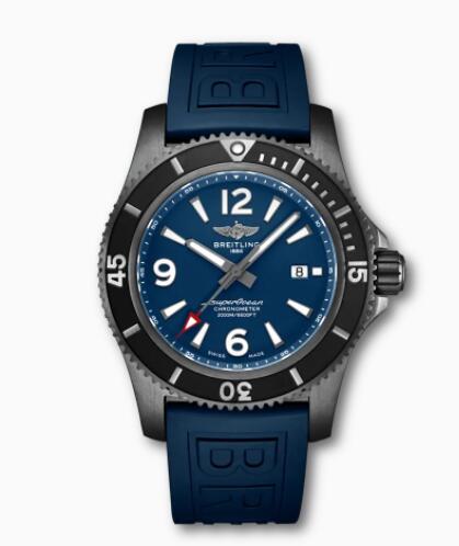 Review Breitling Superocean Automatic 46 Black Steel DLC-Coated Stainless Steel Blue M17368D71C1S1 Replica Watch - Click Image to Close