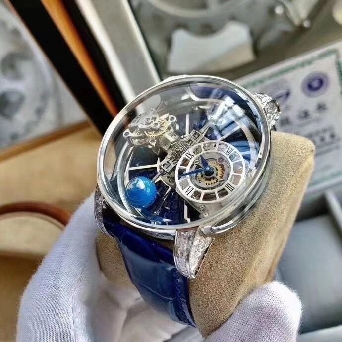 Jacob Co watch with blue diamond version - Click Image to Close