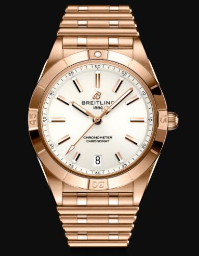 Review Replica Breitling Chronomat Automatic 36 18k Red Gold - White Watch R10380101A1R1 - Click Image to Close