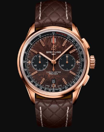 Review Breitling Premier B01 Chronograph 42 Bentley Centenary Limited Edition 18k Red Gold - Brown Replica Watch RB01181A1Q1X1 - Click Image to Close