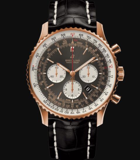 Review Breitling Navitimer B01 Chronograph 46 18k Red Gold - Anthracite Replica Watch RB0127121F1P1 - Click Image to Close