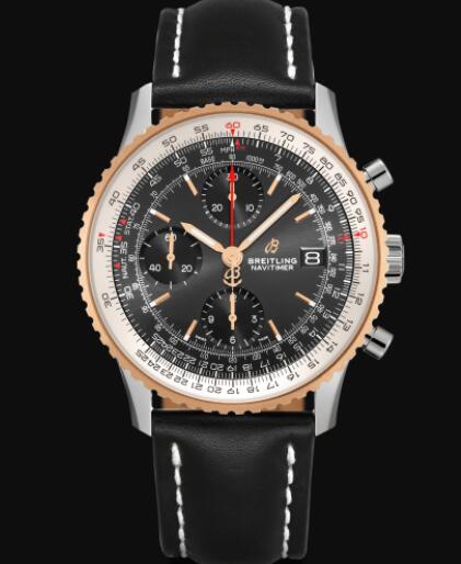 Review Breitling Navitimer Chronograph 41 Stainless Steel & 18k Red Gold - Black Replica Watch U13324211B1X1 - Click Image to Close