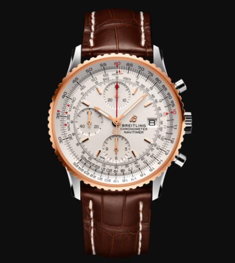 Review Breitling Navitimer Chronograph 41 Stainless Steel & 18k Red Gold - Silver Replica Watch U13324211G1P1